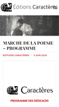 Mobile Screenshot of editions-caracteres.fr